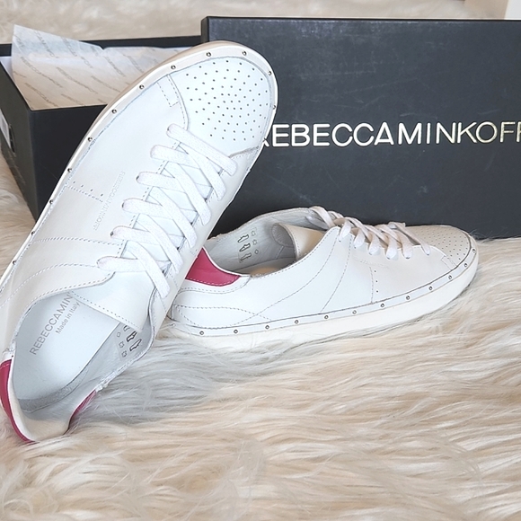 NIB Rebecca Minkoff white leather sneakers - Picture 4 of 16
